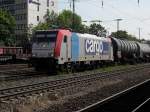 Br 186 von Railpool (vermietet an die SBB) in K�ln West am 5.6.10