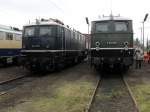 E41 001 neben E50 091 auf dem BW Fest in Osnabr�ck am 19.9.10
