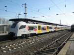 Der neue Werbe-Triebwagen (460 001) aus dem Hause Trans Regio.