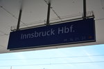 Bahnhof Innsbruck Hauptbahnhof.