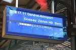 Zugzielanzeiger im Bahnhof St. Gallen. Aufgenommen am 14.10.2015.
