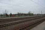 Blick auf den Bahnhof Teltow. Aufgenommen am 12.04.2016.
