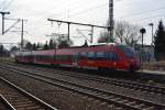 Erster Zugteil (RB 28817 / 442 629) steht am 22.03.2015 im Bahnhof Potsdam Golm und wartet auf die RB aus Wustermark.