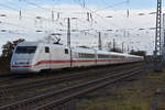 ice-1-br-401/719176/16112020--ice-705-hamburg-berlin-erfurt-nuernberg-muenchen- 16.11.2020 | ICE 705 (Hamburg-Berlin-Erfurt-Nürnberg-München) | Durchfahrt Bahnhof Saarmund | BR 401 'Tz 107' 'Plattling' |