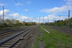 Blick auf die Strecke vom Bahnhof Bad Nauheim.