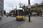gt6n/413855/strassenbahn-gt6n-der-bvg-am-hackescher Straßenbahn GT6N der BVG am Hackescher Markt in Berlin. Aufgenommen am 19.08.2013.