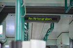 Fahrgastinformation in der Siemens Combino  408  Straßenbahn der VIP. Aufegenommen am 13.03.2016.