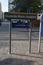 oostende-5/670949/23102018--belgien---oostende- 23.10.2018 / Belgien - Oostende / Straßenbahnhaltestelle Oostende Marie-Joseplein.
